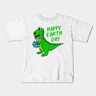 Earth Day Dinosaur T-Rex Kids T-Shirt